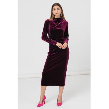 Rochie midi de catifea Tomas