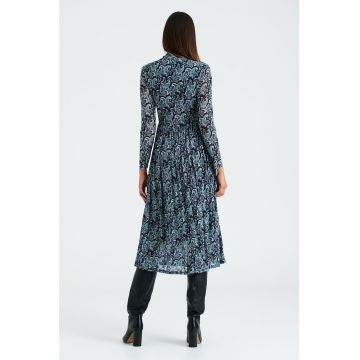 Rochie midi evazata cu model