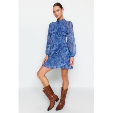 Rochie mini cu model paisley