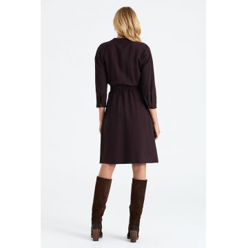 Rochie mini evazata cu model uni
