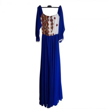 Rochie stilizata cu motive traditionale lunga Magdalena 4