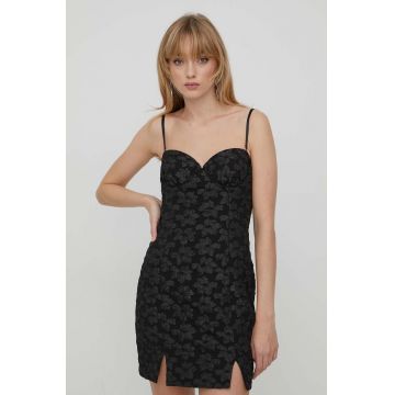 Rotate rochie culoarea negru, mini, mulata