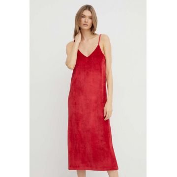 United Colors of Benetton rochie de lounge culoarea rosu, midi, drept