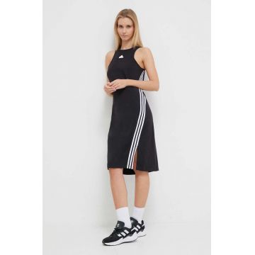 adidas rochie culoarea negru, midi, drept IP1575