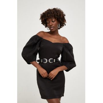 Answear Lab rochie culoarea negru, mini, evazati