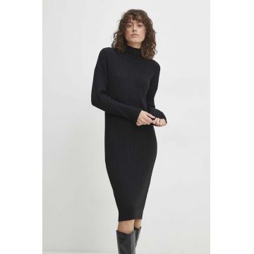 Answear Lab rochie culoarea negru, mini, mulata