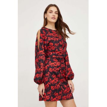 Answear Lab rochie culoarea rosu, mini, evazati