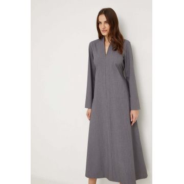 Answear Lab rochie din lana culoarea gri, maxi, oversize