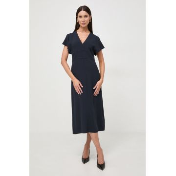 BOSS rochie culoarea bleumarin, midi, drept 50488660