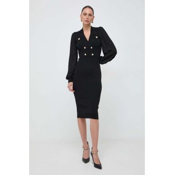 Morgan rochie culoarea negru, mini, mulata