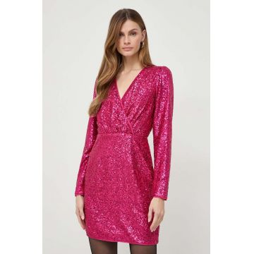 Morgan rochie culoarea roz, mini, evazati