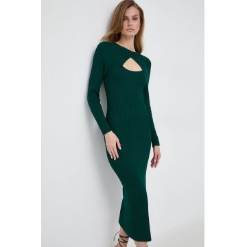 Morgan rochie culoarea verde, maxi, mulata