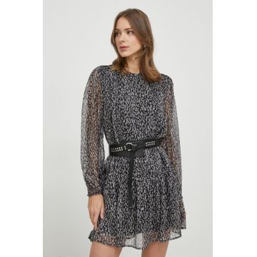 Pepe Jeans rochie culoarea negru, mini, evazati