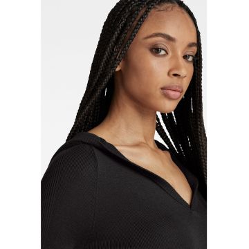 Rochie de lana merinos cu gluga
