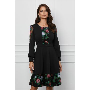 Rochie Ella Collection Ecaterina neagra cu broderie traditionala