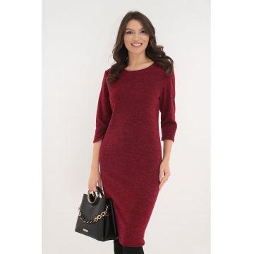 Rochie office grena din jerse moale