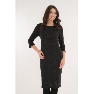 Rochie office neagra din jerse moale