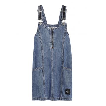 Sarafan din denim cu bretele ajustabile