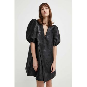 Stine Goya rochie culoarea negru, mini, oversize SG5401