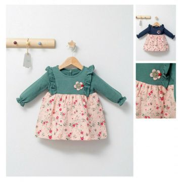 Tongs baby - Rochita de fetita Milena, (Culoare: Bleumarine, Marime: 12-18 Luni)