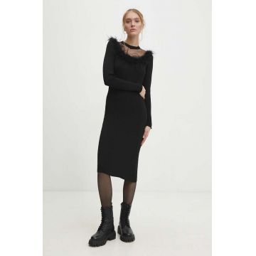 Answear Lab rochie culoarea negru, mini, mulata