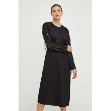 Day Birger et Mikkelsen rochie culoarea negru, mini, evazată