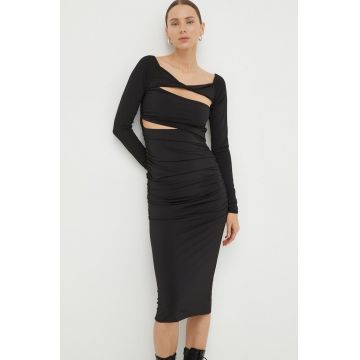 Day Birger et Mikkelsen rochie culoarea negru, mini, mulata