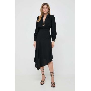 Elisabetta Franchi rochie culoarea negru, mini, evazati