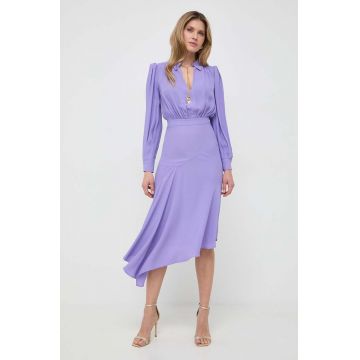 Elisabetta Franchi rochie culoarea violet, mini, evazati