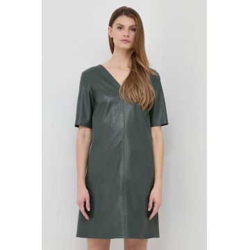 Max Mara Leisure rochie culoarea verde, mini, drept