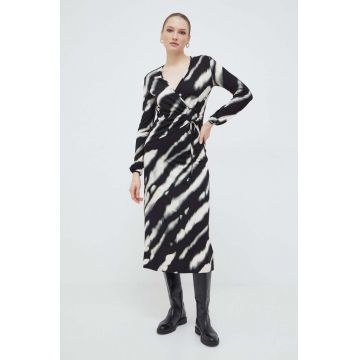 Weekend Max Mara rochie culoarea negru, maxi, evazați 2415620000000