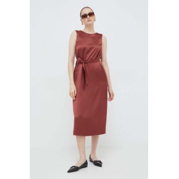 Weekend Max Mara rochie culoarea rosu, midi, drept