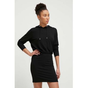 Dkny rochie culoarea negru, mini, drept