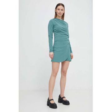 Abercrombie & Fitch rochie culoarea verde, mini, drept