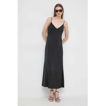 Ivy Oak rochie culoarea negru, maxi, drept