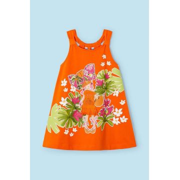 Mayoral rochie fete culoarea portocaliu, mini, evazati
