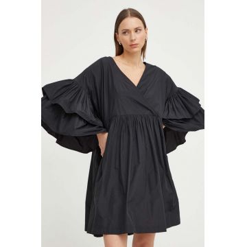 MMC STUDIO rochie culoarea negru, mini, oversize