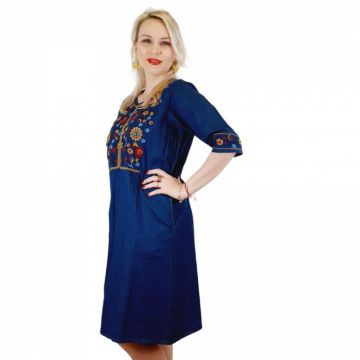 Rochie din Denim traditionala Sanda 43