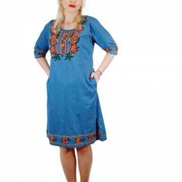 Rochie din Denim traditionala Sanda 46