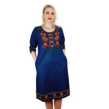 Rochie din Denim traditionala Sanda 47