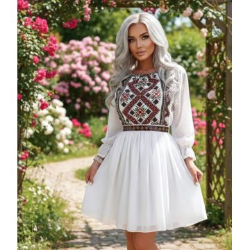 Rochie stilizata cu motive traditionale Magduta 2