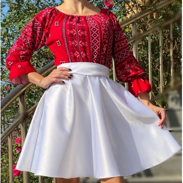 Rochie stilizata cu motive traditionale Sanziana 2