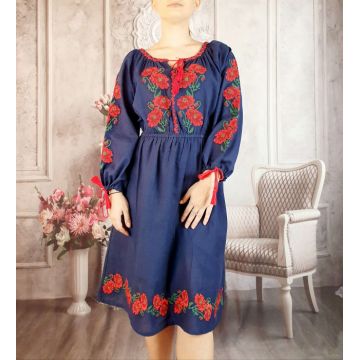 Rochie Traditionala cu Maci 4