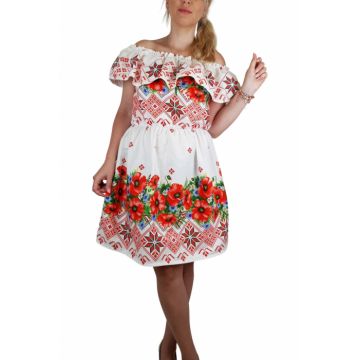 Rochie Traditionala cu maci 8