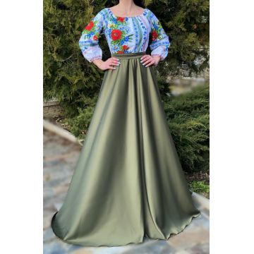 Rochie Traditionala stilizata cu maci 13