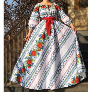 Rochie Traditionala stilizata cu maci 4