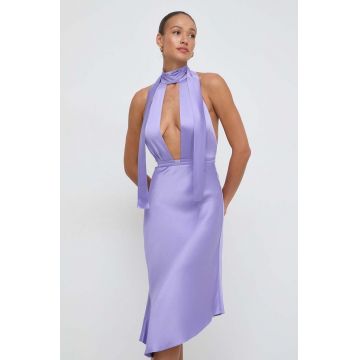 Elisabetta Franchi rochie culoarea violet, mini, evazati