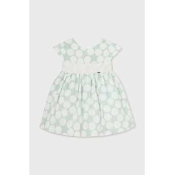 Mayoral rochie bebe culoarea turcoaz, mini, evazati