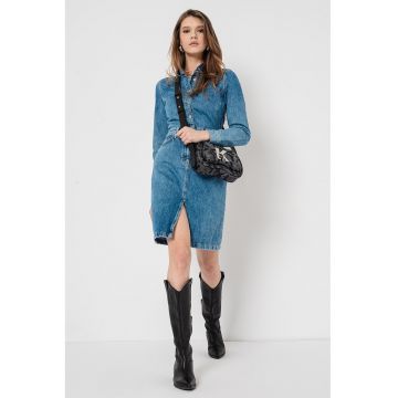 Rochie de denim cu aspect 2in1