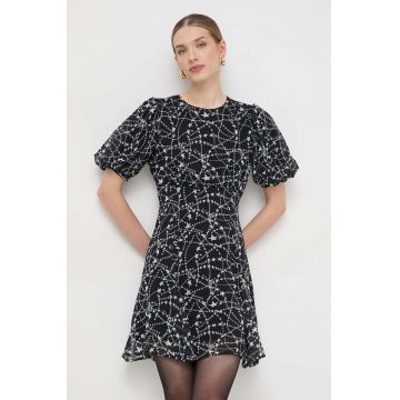 Silvian Heach rochie culoarea negru, mini, evazati